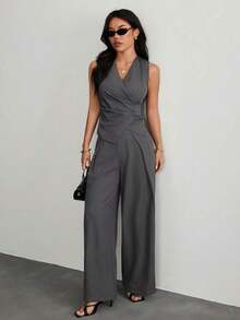 Trajes de mujer, elegantes para ir al trabajo en otoño/invierno - Gris - Ver 7