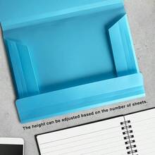 1pc/5pcs Optional A4 Size PP Elastic Band Folder, Solid Color Document Storage Folder, Durable Office Study Home Stationery - Single Piece - View 6