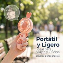 Mini Portable Fan With Rechargeable Battery, 3 Speeds, USB - Baby Blue - View 5