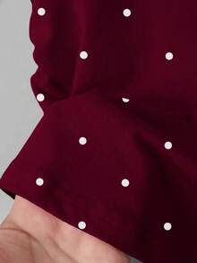 Nuevas llegadas de verano, chaqueta casual versátil, diseño gráfico con rhinestones, camiseta ajustada para mujer, cómoda de llevar, adecuada para uso diario, al aire libre, de compras, citas - Burdeos - Ver 4