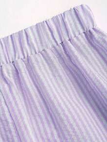 Sweetro Conjunto de dos piezas para mujer para uso diario - Morado - Ver 8