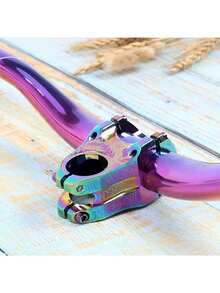 Handlebar Mounting Stem, Aluminum Alloy Riser, Ultralight Mountain Bike Short Handlebar Riser, Bicycle Handlebar Accessories. - 紫色 - 查看 5