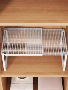 Heavy Duty Adjustable Expandable Wardrobe Organizer Rack - Space Saving Stackable Metal Storage Shelves With Polished Surface, No Assembly Required. Suitable For Kitchen, Bedroom, Office Desk Organization, Multi-Purpose Storage Rack, Shoe Cabinet, Miscellaneous Shelf, Wardrobe Divider And Storage Solution. - Multicolor - View 6