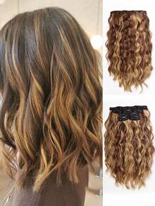 12 Inch Women's Fashion Wavy Curly Short Hair Extensions, Top Hair Extensions, Wigs, Ponytail - 彩色 - 查看 14