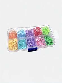 120 piezas Marcadores de punto de ganchillo con caja de almacenamiento, adecuados para tejer, ganchillo y manualidades de costura (10 colores aleatorios) - agujas de ganchillo - Ver 12