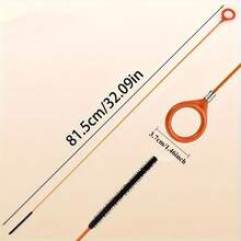 1pc Extra Long Stainless Steel Drain Unclogging Hook With Nylon Coating - Suitable For Bathroom Sink, Bathtub And Shower Drains - A - View 5