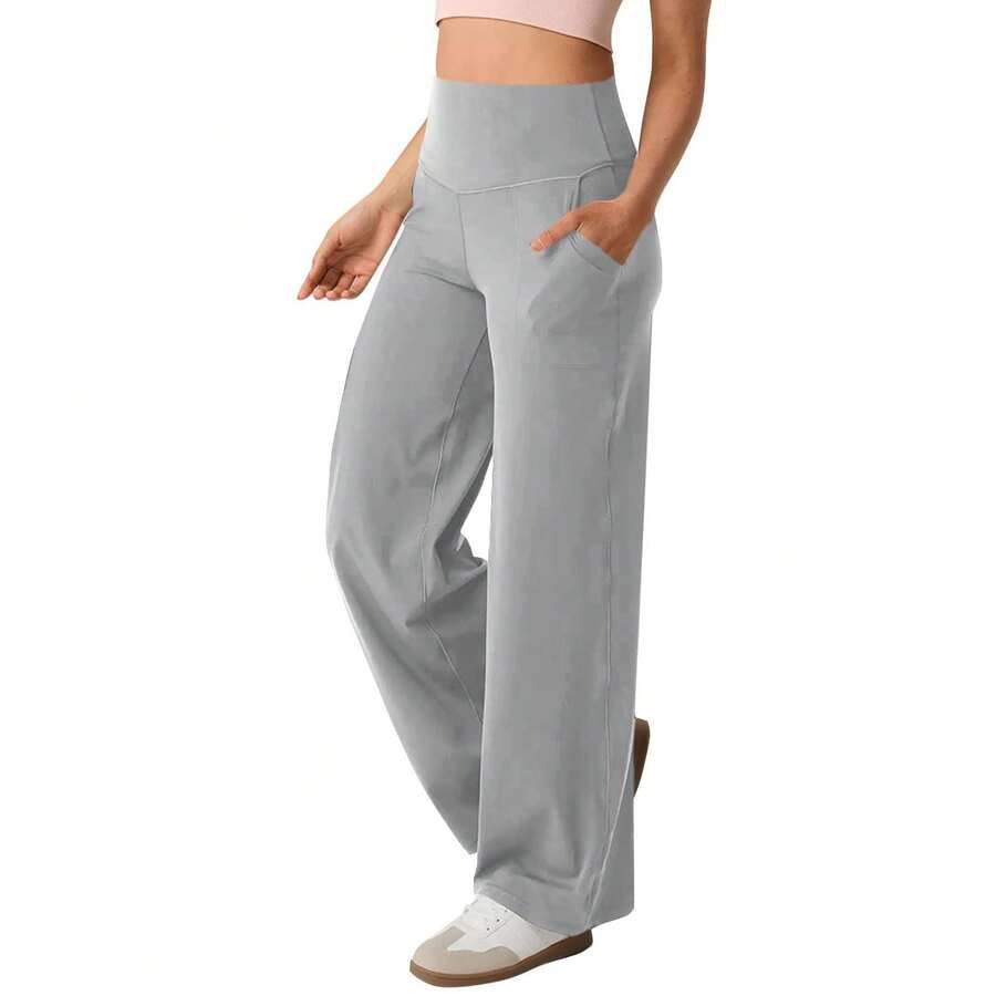 Women Pants - Light Grey - View 1