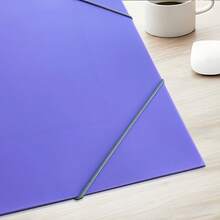 1pc/5pcs Optional A4 Size PP Elastic Band Folder, Solid Color Document Storage Folder, Durable Office Study Home Stationery - Single Piece - View 5