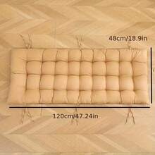 1 miếng đệm ghế dài 48*120cm bằng bông PP, đệm chần hai mặt có thể giặt, đệm dày mềm thoáng khí cho ghế văn phòng, ghế thư giãn, ghế bập bênh ban công, đệm ghế ngủ trưa tại nhà - Mông dài - Xem 2