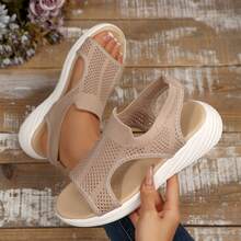 Sandalias planas de mujer - Beis - Ver 1