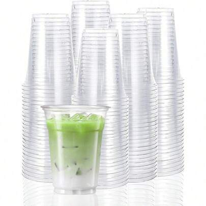50 de pahare transparente reutilizabile, potrivite pentru băuturi reci/calde, cafea și băuturi cu gheață, ideale și pentru picnicuri în aer liber, petreceri de ziua de naștere și utilizare zilnică - versatile și ușor de curățat