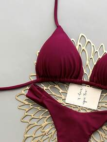 Bộ bikini 2 mảnh phong cách bohemian thanh lịch, gợi cảm, họa tiết hoa nhuộm tie-dye, thích hợp cho bãi biển và kỳ nghỉ, mùa xuân/hè. - Nhiều màu - Xem 5
