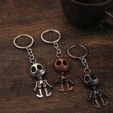 1pc Creative Metal Skeleton Movable Joint Keychain, Gothic Style For Enthusiasts, Suitable For Car Key Chains, Backpack Decorations - Multicolor - View 4