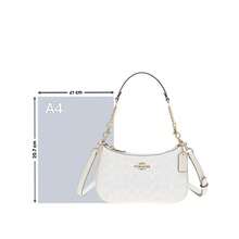 Coach Teri Signature Women's Shoulder Crossbody Handbag CV933IMXU5 - 粉筆白色CV933IMXU5 - 查看 8