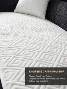1pc Black Waterproof Quilted Sofa Cover, Diamond Pattern Design, Non-Slip And Wear-Resistant, Lightweight Yet Premium Texture. Fits 1-Seater, 2-Seater, 3-Seater Sofas, All Sizes Available. This Waterproof Sofa Cover Is Specially Designed For Pet Owners, Cat Scratch Resistant, Dog Urine Proof, Waterproof And Stain Resistant, Stains Wipe Clean Easily; Black Color Also Hides Dirt. Suitable For Homestays, Hotels, Offices, Pet-Owning Families, Renters And Shared Living Spaces. Machine Washable, Easy Care, Effectively Blocks Moisture From Seeping Into The Sofa. - White - View 4