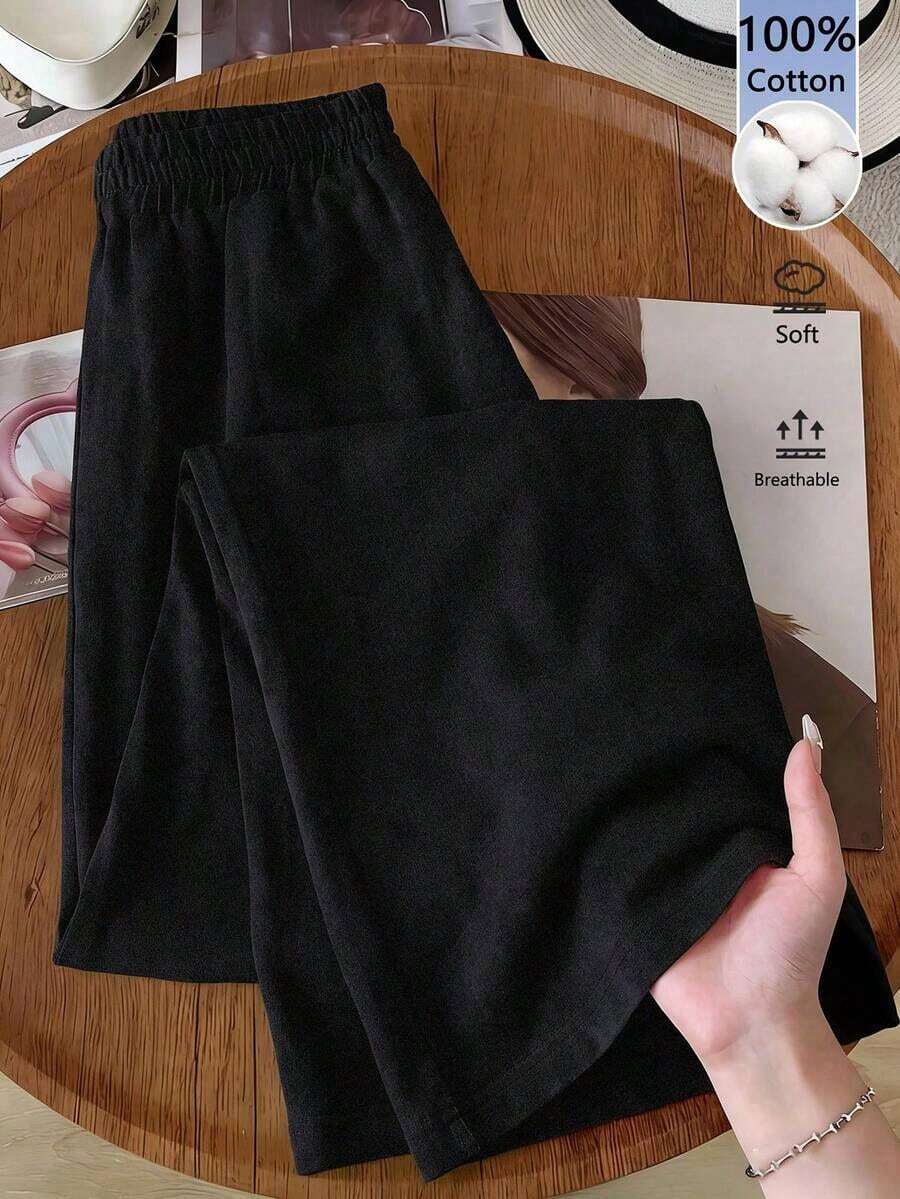 Pantalones casuales de unicolor para mujer, aptos para el verano - Multicolor 4 - Ver 1