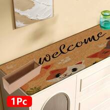 1pc Cat Pattern Printed Linen Kitchen Rug, Doormat, Bath Mat, Hallway Mat, 3D Printed Rectangle Carpet For Living Room, Bedroom, Corridor, Bathroom, Laundry Room - Polyester Rug For Indoor And Outdoor Home Decor - Multicolor - View 15