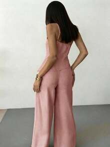 Conjunto de dos piezas para mujer para uso diario - Rosa - Ver 2
