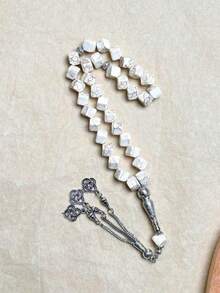 1 chuỗi hạt cầu nguyện Tasbih 33 hạt màu trắng dành cho người Hồi giáo, vòng tay cầu nguyện Tasbih tối giản. - Nhiều màu - Xem 4