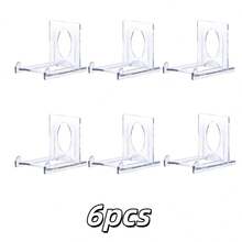 2/4/6/10pcs Adjustable Acrylic Display Stands - Multifunctional Plastic Brackets Suitable For Pictures, Decorative Plates And Electronic Products - Stylish Home Decor, Transparent Adjustable Height Stands For Displaying Pictures|Modern Home Decor|Adjustable Brackets, Badges, Anime - Transparent - View 9