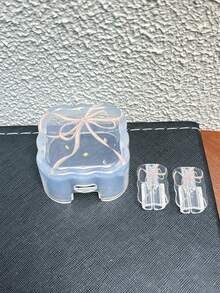 3件套波浪纹充电线保护套，UV印刷白色蝴蝶结装饰，适用于20W英标苹果快充，防止线缆损坏 - 彩色 - 查看 4