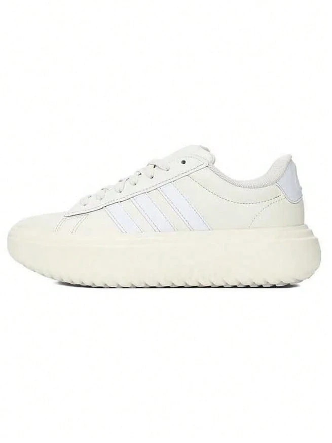 adidas Grand Court Platform丨輕量緩震女子低筒厚底休閒板鞋 - 白色 - 查看 1