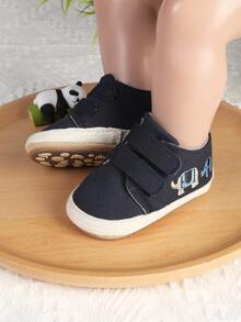 1 Paar Jungen Mädchen Cartoon Elefant Doppel-Klettverschluss Design Baby Kleinkind Sneaker, Frühling Herbst Sommer Winter - Blau - Übersicht 3