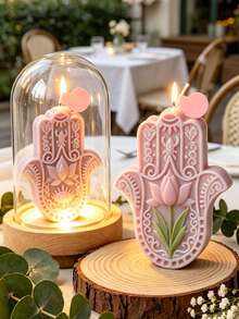 1 pieza Molde de silicona con diseño de loto, flexible y antiadherente, fácil de desmoldar para manualidades de velas de aromaterapia, jabón hecho a mano, resina epoxi y decoración del hogar - A - Ver 1