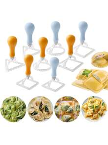 Bộ 4 khuôn cắt bánh quy hình hoa/1 khuôn, khuôn bánh bao tròn, khuôn làm bánh ngọt, ravioli, vỏ bánh trứng tart, dụng cụ làm bánh bao kiểu Ý, dụng cụ làm bánh bao, dụng cụ tạo viền bánh. - Xem 5