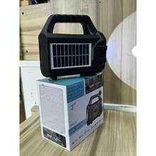 BOCINA BLUETOOTH 3 CON LINTERNA Y PANEL SOLAR Altavoz Portátil con Luz y Energía Solar - Negro - Ver 7