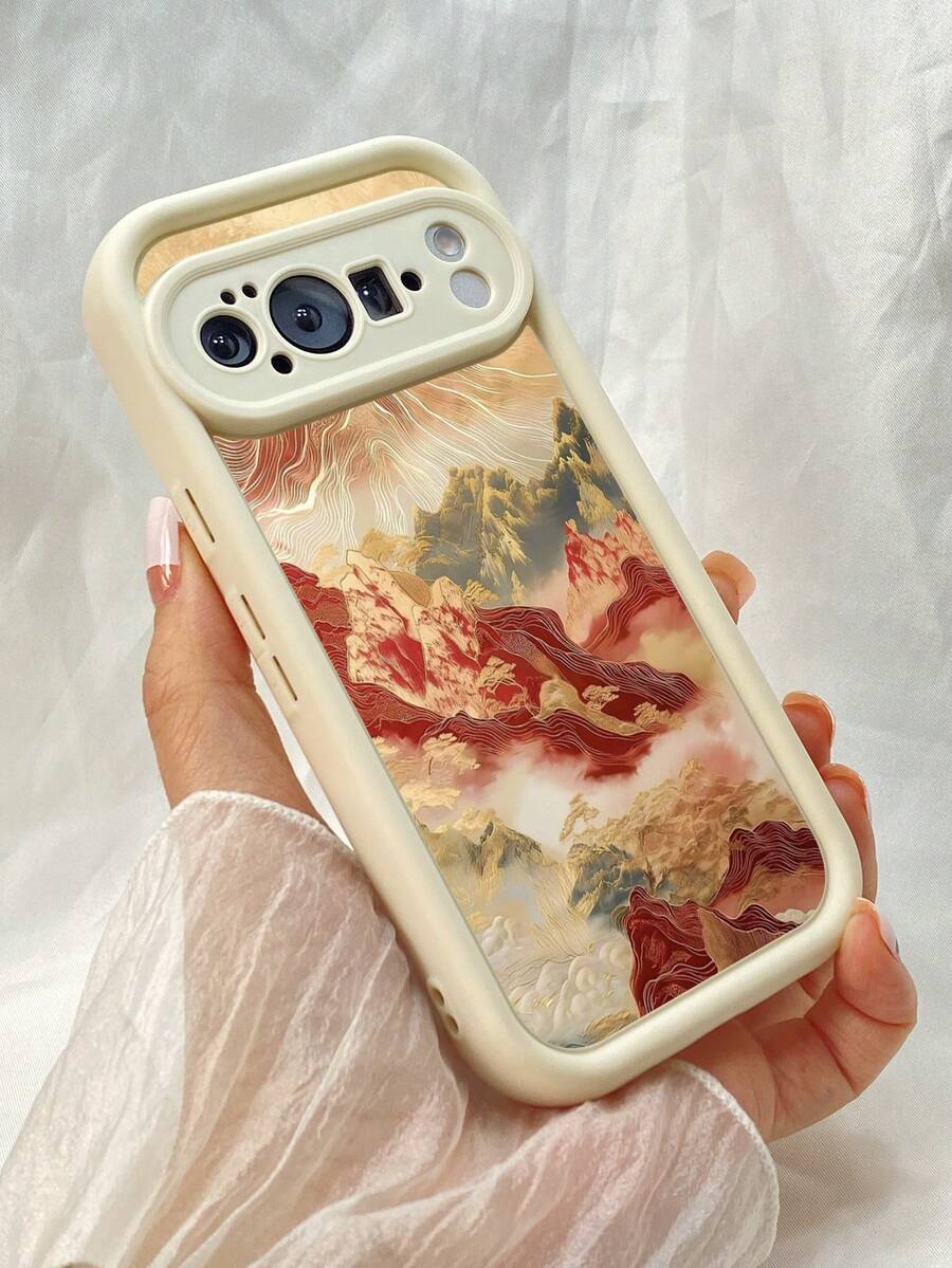 NR183 スノーウィー・ビューティー,対応するPixel 10 9 8 Pro 9A 8A ケース、対応するiPhone17 16 15 14 13 12 11 Pro Max 7 8 16 15 14 Plus 16e 17e 17 Air ケース、フルカメラ保護ソフト TPU ケース、キャンディカラーエンジェルアイラダーマットシリコン肌に優しいタッチフォンケースカバー（女性＆女の子向け） - ホワイト - チェックする 1