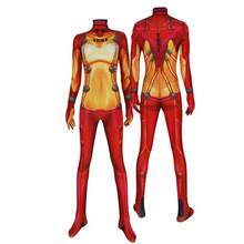Anime Cosplay Asuka Leiyasu EVA Asuka Langle Cosplay 3D Print - Bodysuit 02 - View 13