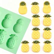 1Pc 8 Cavity Pineapple Shaped Silicone Candy Mold, Suitable For Making Candy, Chocolate, Cake, Bread And DIY Handmade Baking Tray - View 3