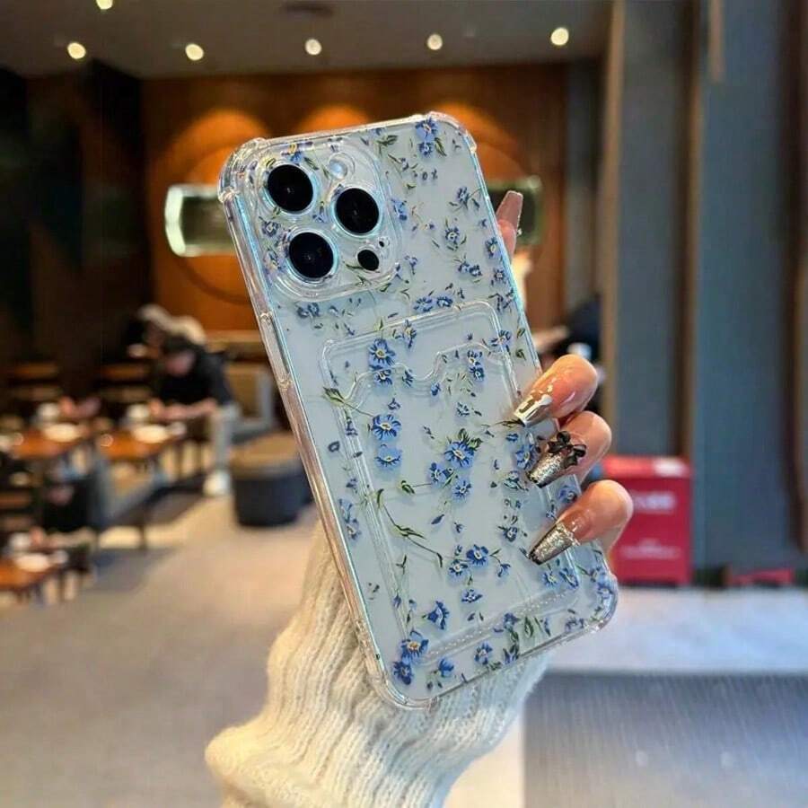 紫色花卉图案防震保护手机壳,适用于三星手机,握感舒适,设计艺术感强,防刮耐磨,是宠物爱好者和科技发烧友的理想之选。 - 無色 - 查看 1