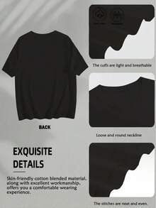 Camisetas de algodón de talla grande para mujer, moda 2026 - Camiseta divertida para madres con estampado gráfico audaz "Mom is Not Easy", camiseta casual de verano cómoda, suave y sencilla para uso diario, top de manga corta. - Negro - Ver 6