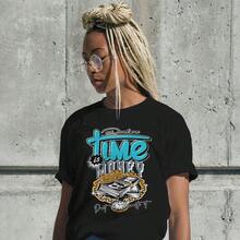 Dunkare Sneaker Match Graphic T-Shirt For Men And Women - Retro Gamma Blue 11s Streetwear | Unisex, Regular Fit, Vintage Style Y2K - 懷特--時間就是金錢 - 查看 6
