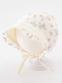1 pieza Gorro para bebé niña, para primavera/verano/otoño, sombrero de cúpula suave tipo princesa para protección solar para bebés, uso versátil diario - 1PC - Ver 9