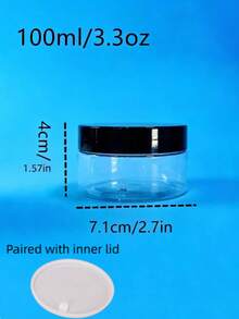1入組塑膠寬口瓶儲物容器，適用於指甲藝術，珠子，高品質透明罐子，用於DIY珠寶製作配件，工作室的儲存分類工具，100毫升/200毫升/250毫升 - 彩色 - 查看 14