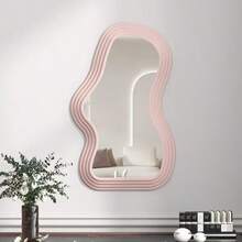 1pc Large Asymmetrical Cloud Pattern Makeup Mirror, Tabletop Vanity Mirror, Minimalist Design, Wall-Mounted, Suitable For Bathroom, Living Room, Bedroom, Ideal For Asymmetrical Makeup Mirror - 1PC - View 10
