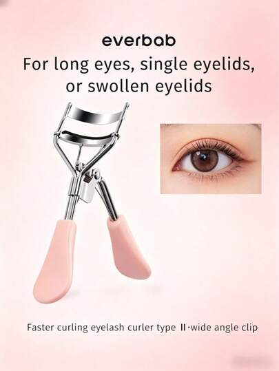 1pc Stainless Steel Eyelash Curler, Makeup Eyelash Curler, False Eyelash Applicator, Makeup Cosmetic Tool, Soft Texture For Long-Lasting Curl, Comfortable To Use, Travel Essentials, Affordable