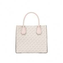 Michael Kors Mercer Signature 女款斜挎手提包 35S1GM9M2B PWD BLSH MLT - 香草色配粉紅35S1GM9M2B PWD BLSH MLT - 查看 5