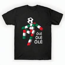 Italia '90 Guy T-Shirt unisex de la de algodón puro de alta densidad de 220 g. C-AmiS-eta uniS-ex 100 % aL-Godón de - Tejido de alta densidad. Apta para todo tipo de perS-onas, ya sean mujeres o hombres. Tejido duradero de alta C-Alidad apto para todas las estaciones, suave al tacto pero duradero. Tops transpirables. Conjuntos de otoño para mujer. Conjuntos de vaC-Aciones para mujer. Disfraz de Halloween para mujer. - Negro - Ver 6