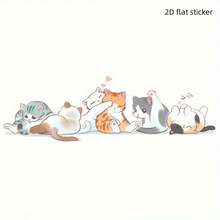 Cute, Lively And Mischievous Cat Pattern Stickers, Suitable For Cars, Motorcycles, Trucks, Etc. - A - View 4