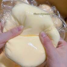 1pc 2026 New Jumbo Super Large Fluffy Squishy Cheese Ball Slow Rebound Stress Relief Toy - Perfect Gift For Birthday, Holiday, Christmas - Màu vàng - Xem 8