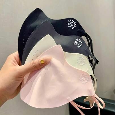 4-Piece Set Of Women's Adjustable Silk Sunscreen Masks, With Eye Design, 3D Sunshade, Breathable And-Resistant Summer
