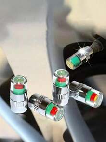 (Random Appearance Color) 1 SET Tire Pressure Monitoring Cap Car Tire Pressure Monitoring Plastic Core Set Tire Pressure Cap Tire Pressure Cap - View 6