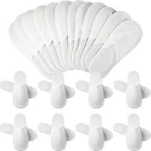 40 Pairs Disposable Slippers, Bulk Slippers For Hotel, Spa, Travel, White Non-Woven Fabric, Closed-Toe House Slippers For Guests - White - View 1