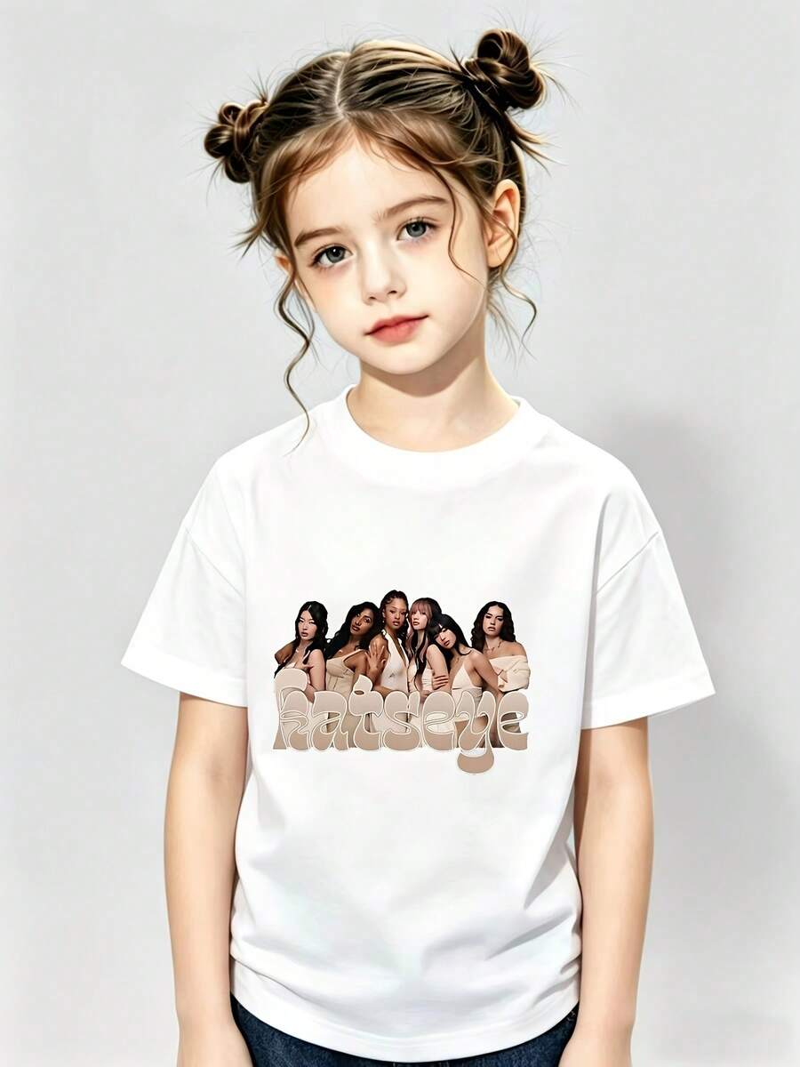 CamisetadecuelloRedondo es una camiseta popular con diseño de ojos de gato para niños y niñas, de manga corta, cuello redondo, estilo casual, adecuada para actividades al aire libre y uso diario. conmemorativas,ropaparaniñas,SanValentín,productosdeanimejaponés,conjuntosparapadresehijos,SanValentín,hombres,camisetasgráficos,mujeres,camisetasgráficos, - Blanco - Ver 1