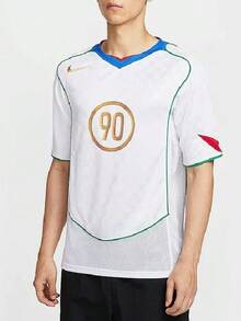 Nike 男子短袖身T卹Total 90 Dri-FIT速乾足球球衣 - 白色/多色 - 查看 1