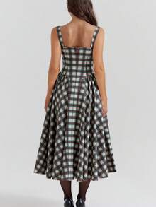 French Vintage Style Long Strapless Dress, Elegant Dress With An Aesthetic Color Palette - 綠色 - 查看 3